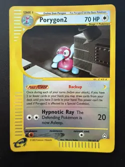 Porygon2 28/147 Reverse Holo Pokemon Card Aquapolis Set - Image 1