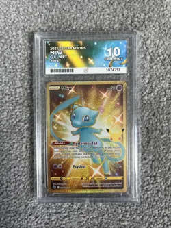 Mew 025/025 Full Art 2021 Celebrations Pokemon Card - ACE 10 PERFECT SUBGRADES - Image 1