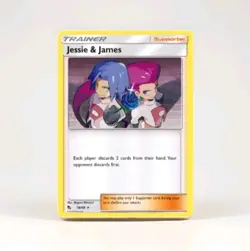 Pokemon TCG Jessie & James Sun And Hidden Fates Holo Trainer Card 58/68 Rare - Image 1