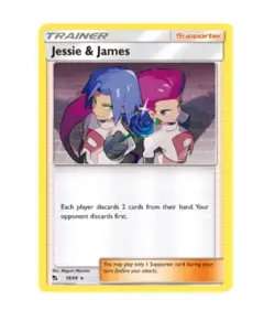 Pokemon TCG Jessie & James Sun And Hidden Fates Holo Trainer Card 58/68 Rare - Image 2