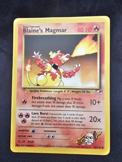 Blaine’s Magmar 37/132 - Gym Heroes Pokemon Card - Image 1