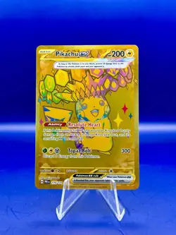 Pokemon TCG SV Prismatic Pikachu EX 179/131 Gold Secret Rare Card - Image 1