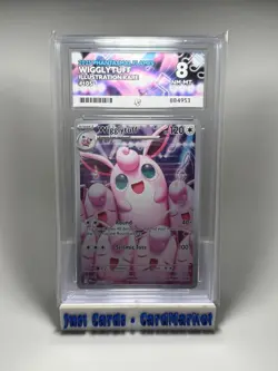 Pokemon Wigglytuff 105/094 Phantasmal Flames Ace 8 Graded Slab TCG English - Image 1
