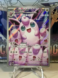 Pokemon TCG Wigglytuff 105/094 Paldean Fates Illustration Rare Full Art Holo - Image 1