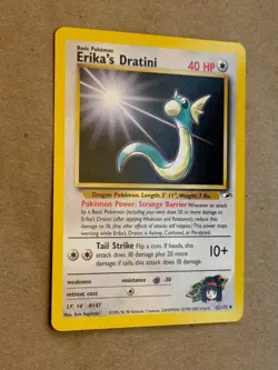 5 Gym Heroes Pokemon Cards Dratini Bellsprout Psyduck Growlith Geodude NM - Image 2