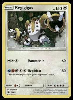 Pokemon Cards Regigigas SM243 Holo Sun & Moon Promo NM - Image 1