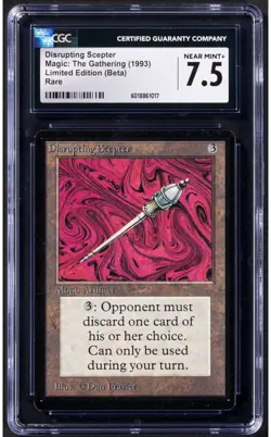 MTG Limited Edition Beta 1993 Disrupting Scepter CGC 7.5 NM+ - Image 1