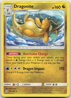 Dragonite 151/236 Rare Unified Minds Pokemon TCG NM - Image 1