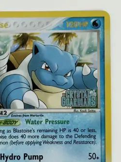 Pokemon TCG Blastoise 14/100 Crystal Guardians Reverse Holo Stamp - Image 3