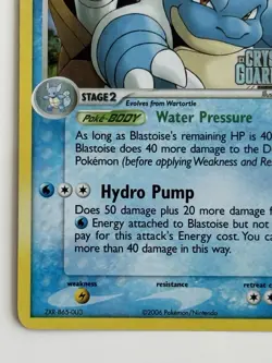 Pokemon TCG Blastoise 14/100 Crystal Guardians Reverse Holo Stamp - Image 5