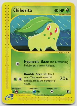 Chikorita 99/165 Expedition Base Set Pokemon HP - Image 1