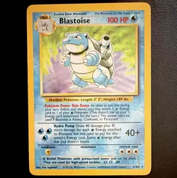 Pokemon TCG Base Set Blastoise 002/102 Holo Rare Unlimited 1999 English - Image 1