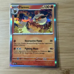 2025 Pokemon SV Prismatic Evolutions Flareon #013/131 Holo Fresh NM - Image 1