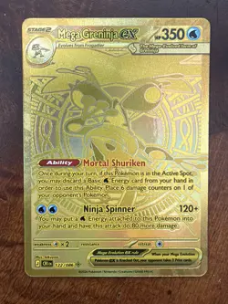 Mega Greninja EX 122/086 Secret Rare Gold Holo Full Art Pokemon Chaos Rising - Image 1