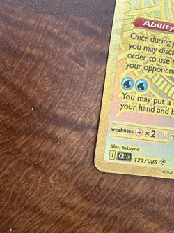 Mega Greninja EX 122/086 Secret Rare Gold Holo Full Art Pokemon Chaos Rising - Image 3