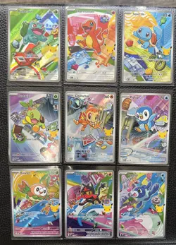 Pokemon TCG First Partner Illustration Collection Kanto Series 1 Full Set of 9 - Image 1