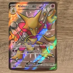 Pokemon TCG Alakazam ex 215/091 SV: Paldean Fates Holo Full Art 310 HP EN - Image 1