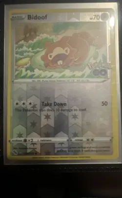 Bidoof (Peelable Ditto) 059/078 Pokemon GO Reverse Holo - Image 1