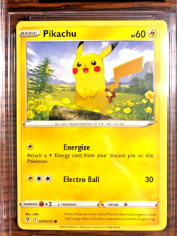 Pikachu Regular Common #049|BGS NM-MT 8|2021 SWSH Evolving Skies|Pokemon TCG - Image 2