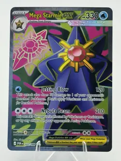 Mega Starmie ex 102/088 Me03: Perfect Order Holo Pokemon TCG NM - Image 1