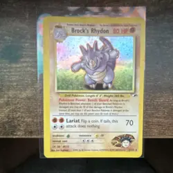 Brock's Rhydon 2/132 Gym Heroes Holo Rare English 2000 80HP Unlimited WOTC - Image 1