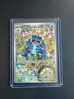 Pokemon Seismitoad 105/086 Illus Rare Full Art Holo Sv: Black Bolt EN - Image 1