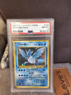 Pokemon Japanese Fossil 1997 Articuno PSA 8 - Image 1
