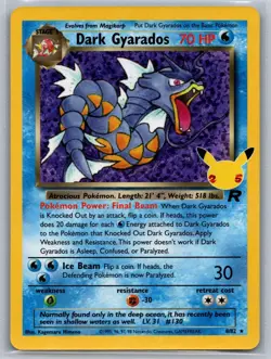 Dark Gyarados 82/82 Celebrations: Classic Collection Pokemon NM - Image 1