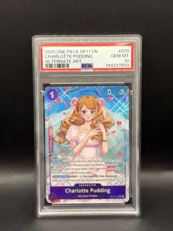 Charlotte Pudding Alternate Art One Piece OP11-070 Fist Of Divine Speed PSA 10 - Image 1