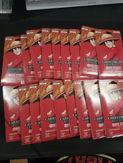 LOT OF 18 One Piece OP-13 Carrying on His Will Sleeved Blister Booster Packs New - Image 1