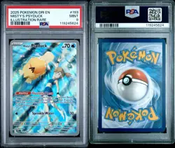 2025 POKEMON DRI EN-DESTINED RIVALS ILLUSTRATION RARE #193 MISTY'S PSYDUCK PSA 9 - Image 3