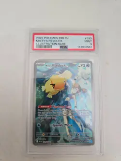 2025 POKEMON DRI EN-DESTINED RIVALS ILLUSTRATION RARE #193 MISTY'S PSYDUCK PSA 9 - Image 1