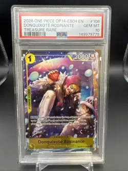 Donquixote Rosinante - Treasure Rare OP12-108 Azure Sea's Seven PSA 10 GEM MINT - Image 1