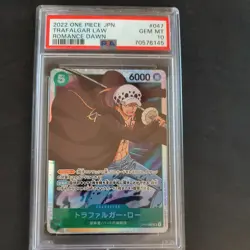 KAIDO #94 and Trafalgar Law #47 HOLO 2022 One Piece JPN Romance Dawn PSA 10 - Image 4