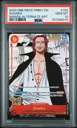 2024 One Piece English PRB01 Shanks Manga OP01-120 PSA 10 GEM MINT 💎 - Image 1