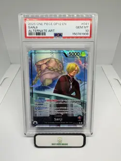 One Piece PSA 10 Sanji OP12-041 Alt Art Leader Legacy of the Master Bandai - Image 1