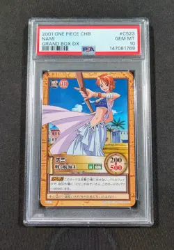 2001 Japanese One Piece CHB Nami C523 PSA 10 GEM MINT Grand DX - Image 1