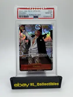 One Piece Shanks OP09-004 Manga Alternative Art Emperors in the New World PSA 10 - Image 1