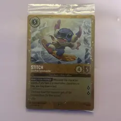 Stitch - Carefree Snowboarder 42 Disney Lorcana Sealed Promo Holo - Image 2