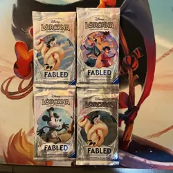 4x Fabled Booster Packs New Sealed Disney Lorcana English - Image 1