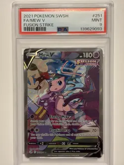 Pokemon Mew v Alternate Full Art 251/264 Fusion Strike Mint PSA 9 - Image 1