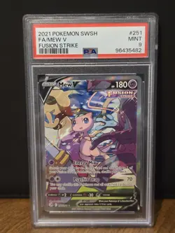 Mew V (Alternate Full Art) 251/264 Swsh08: Fusion Strike Holo PSA 9 Mint - Image 1
