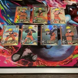 Naruto PC Holo Ninjustu Lot - 8 Cards, Naruto Uzumaki, Japanese - Image 1