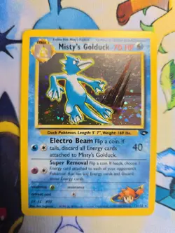 Pokemon Misty's Golduck 12/132: Gym Challenge Holo Rare 70 HP Stage 1 Card SWIRL - Image 3
