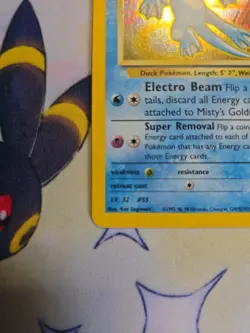 Pokemon Misty's Golduck 12/132: Gym Challenge Holo Rare 70 HP Stage 1 Card SWIRL - Image 4