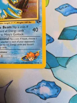 Pokemon Misty's Golduck 12/132: Gym Challenge Holo Rare 70 HP Stage 1 Card SWIRL - Image 5