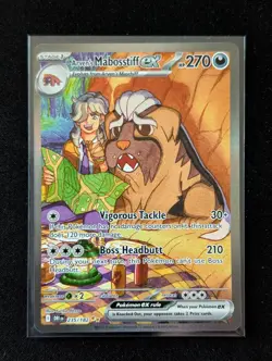 Pokemon TCG Destined Rivals Arven's Mabosstiff SIR Holo Card 235/182 - Image 1