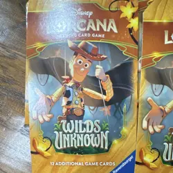 Disney Lorcana Wilds of Unknown Booster Pack Lot 5 Packs of Cards English Woody - Image 2