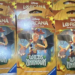 Disney Lorcana Wilds of Unknown Booster Pack Lot 5 Packs of Cards English Woody - Image 3