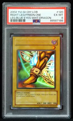 2002 Right Leg Forbidden One Lob-120 PSA 6 Yu-Gi-Oh! Card - Image 1